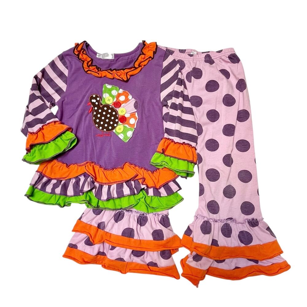 Tutu + Lulu Mixed Print Thanksgiving Outfit 5/6